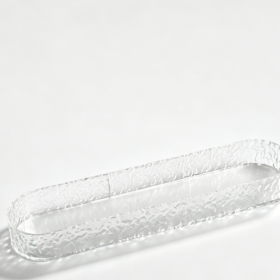 Custom Ripple Acrylic Storage Box | Textured Acrylic Organizer