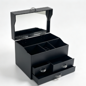 Custom Multi-Compartment Acrylic Drawer Organizer with Mirror