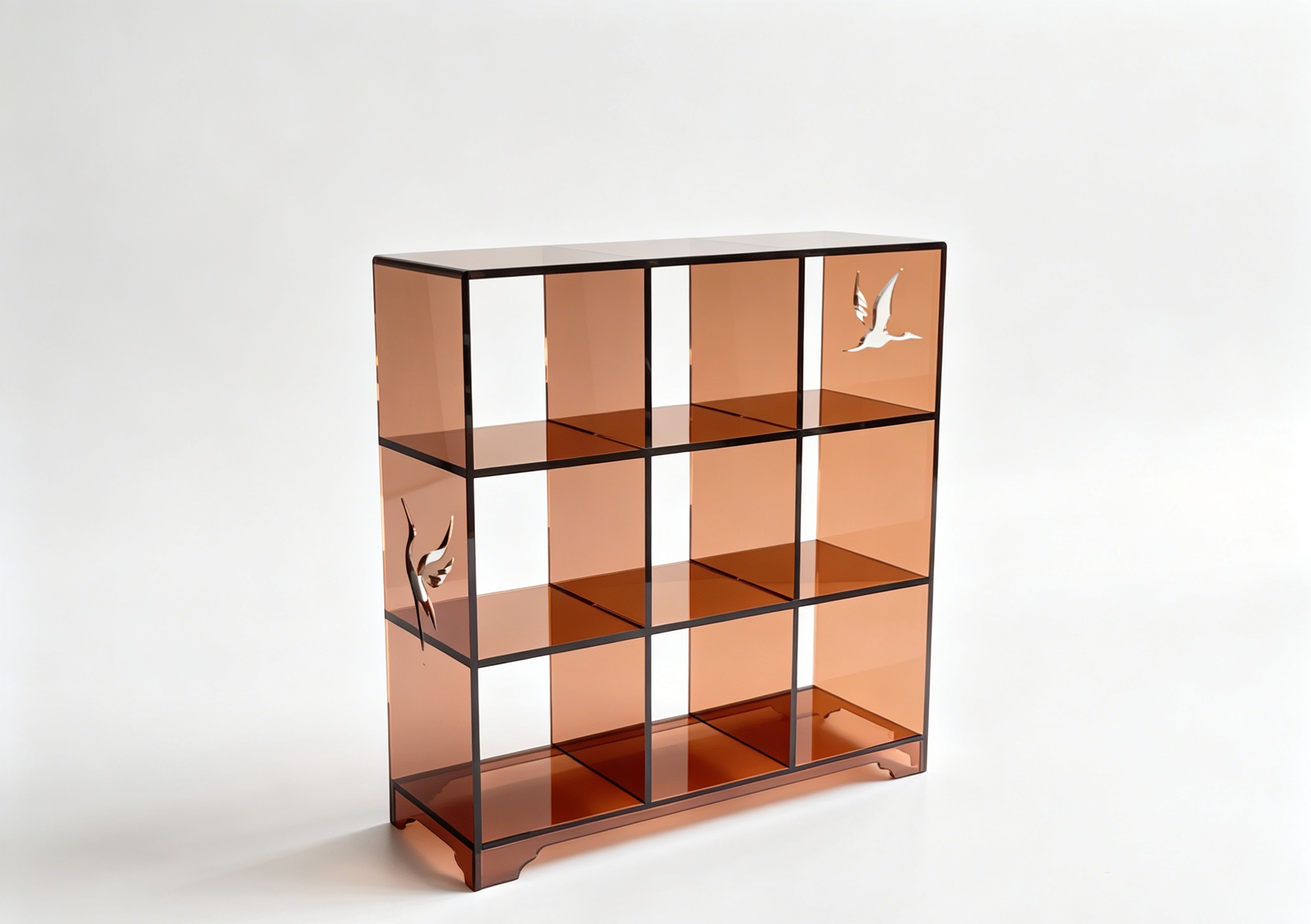 商品图处理需求 Custom Acrylic Display Case with Decorative Cut-Out Pattern - Image 1