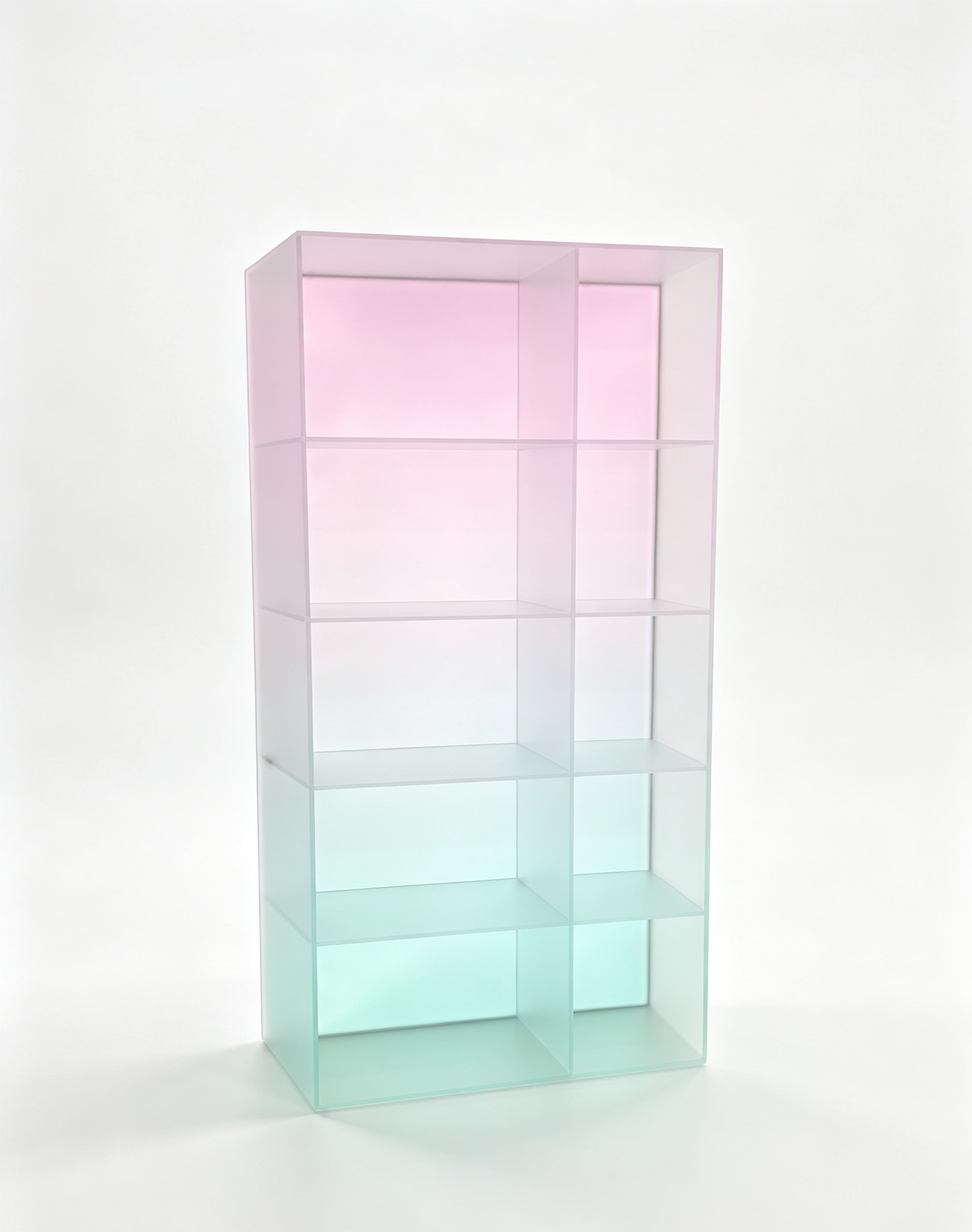 渐变色 Custom LED Acrylic Display Cabinet with Gradient Finish - Image 1