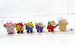 Custom clear frosted acrylic collectible display storage cabinet holding designer toy figures