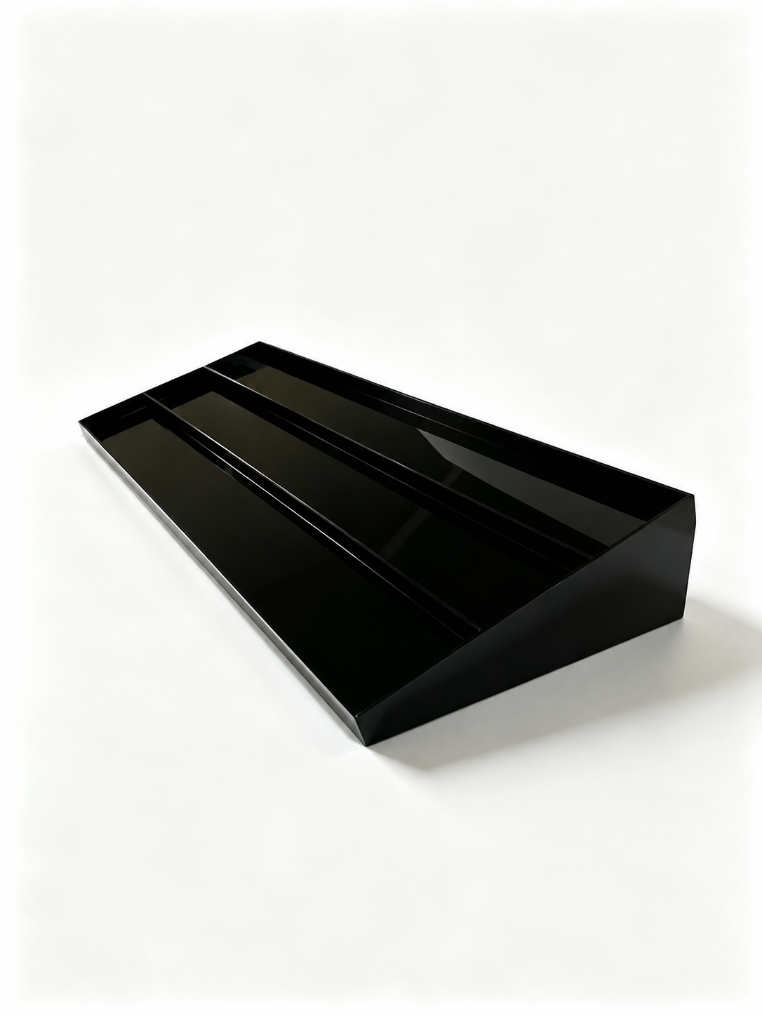 exec-dddd93ba-4640-480f-81b0-df06a20c20d0 Custom Black Acrylic Multi-Tier Display Tray - Image 1